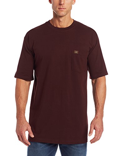 Wrangler Riggs Workwear Mens Big /& Tall Short Sleeve Henley,Burgundy,4X Big